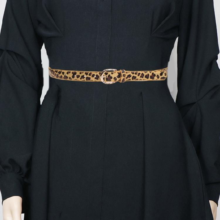 Waist Chain Golden Buckle PU Belt for Women Proms Stage and Club Party Casual Wear Elaborate Waist Jewelry