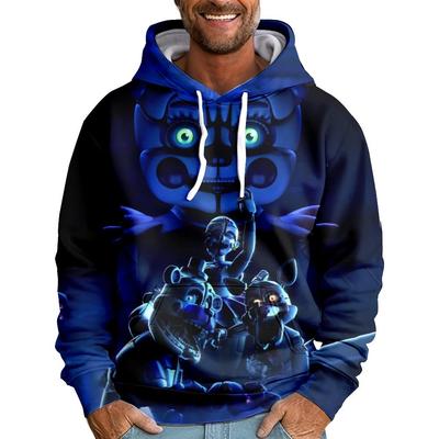 Sudaderas con Capucha Impresas de Five Nights At Freddy's para Hombre y Mujer Sudaderas con Capucha Casual de Manga Larga Ropa