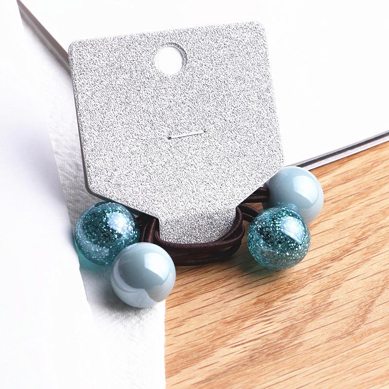 2PCS New Cute Ball Solid Contrast Princess Headwear Kids Elastic Hair Bands Children Hair Ropes Girls Accessories Baby Headdress