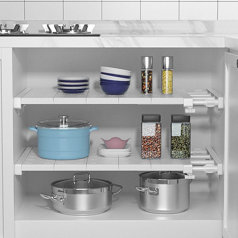 Adjustable Wardrobe Storage Shelves Wall Mounted Partition Layered Rack for the Wardrobe Closet Bathroom Retractable Organizer
