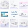 Purple Zircon Hoop Earrings 925 Silver U-shaped Liquid Metal Love Heart Fashion Earrings For Women Jewelry