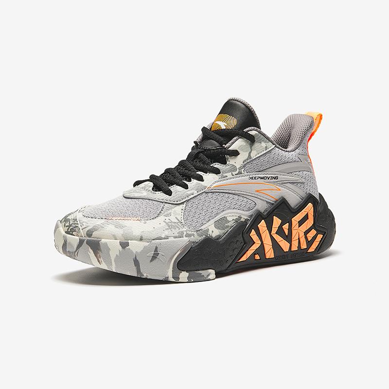 Anta Kids Cement Krypton Professional Basketball Shoes Non-Slip Wear-Resistant Breathable Low-Top Men Basketball Shoes Gray A12431101-6