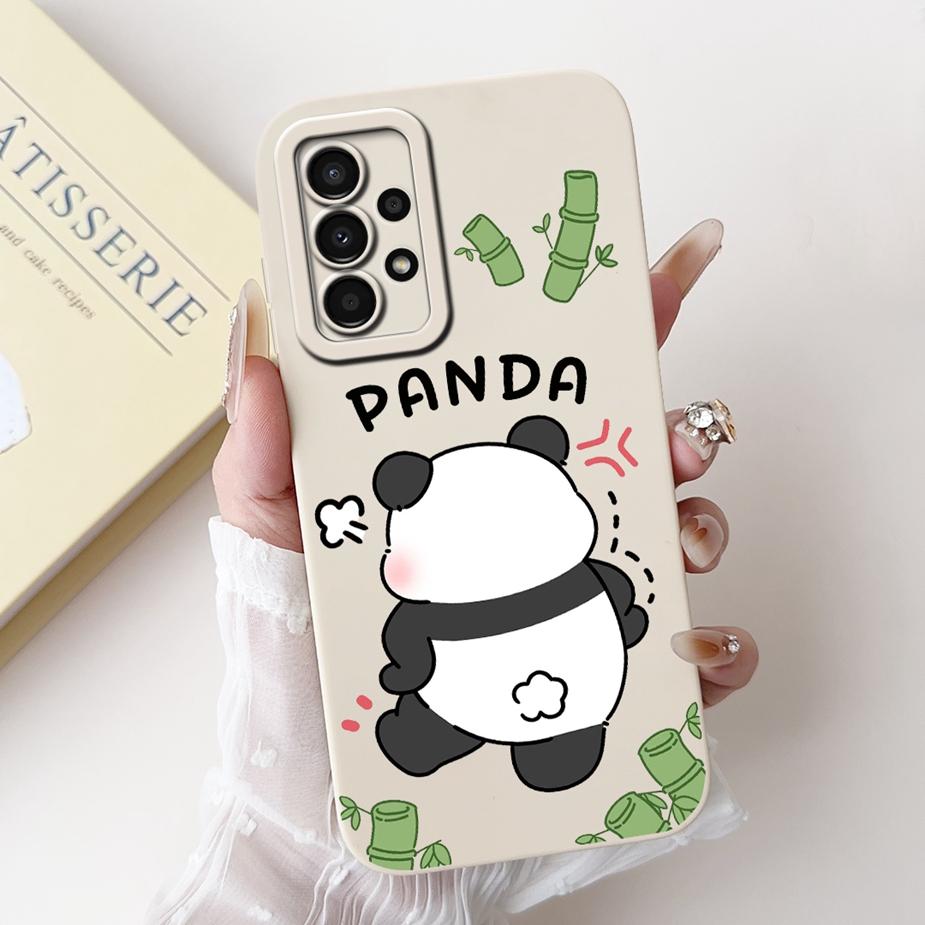 For Samsung Galaxy A32 4G Case SM-A325F Cute Panda Cartoon Cover Soft TPU Phone Case For Samsung A32 A 32 5G A326B Fundas Bumper