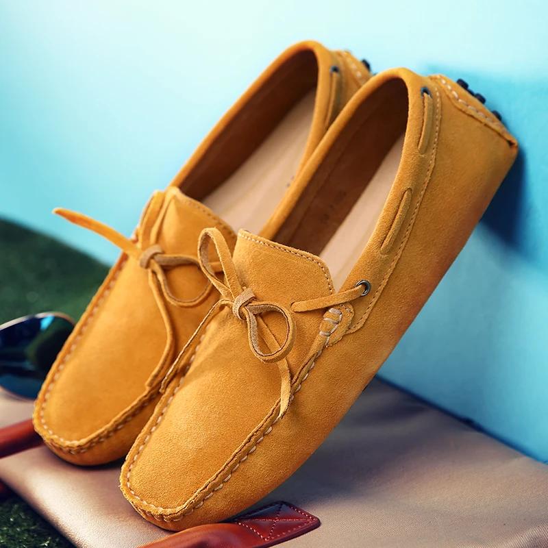 Pantofi de piele întoarsă pentru bărbați Mărimi 38-47 Mocasini de lux pentru bărbați Mocasini moi Pantofi pentru bărbați de înaltă calitate Pantofi casual din piele naturală Pantofi plați pentru condus Penny