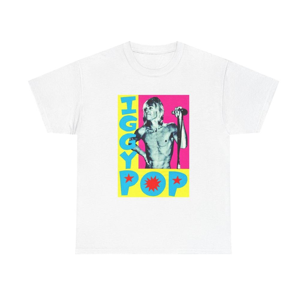 Iggy Pop Tshirt Poster Retro Rock New Lust For Life Unisex Heavy Cotton