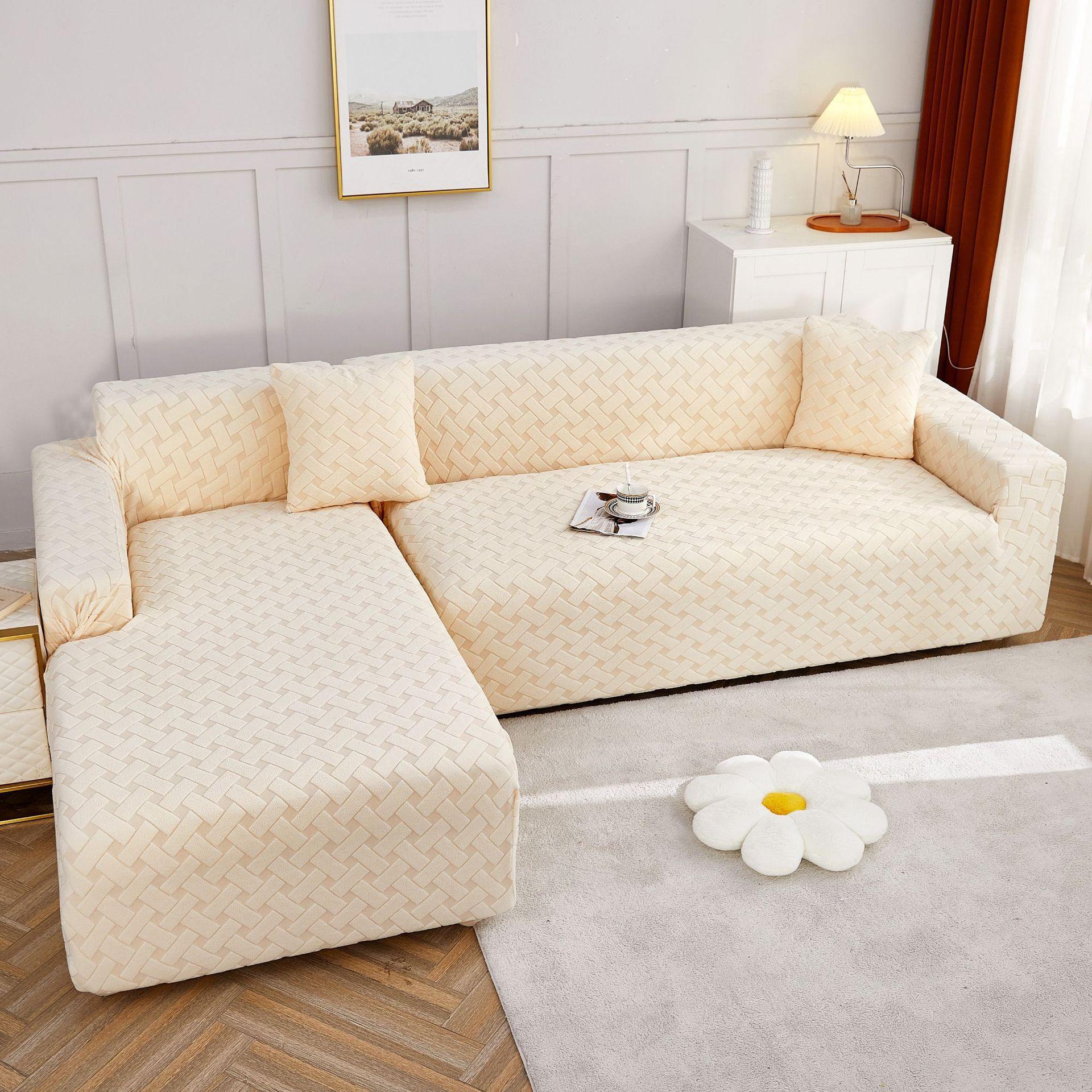 

Чохол для дивана Оксамитовий Сучасний простий повністю покритий чохол для пилу Товстий протиковзкий чохол для дивана 235-300cm