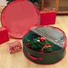 Clear View Holiday Decoration Storage Bag Foldable Design Dust Moisture Resistant Wreath Protectors For Home Organization