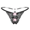 Lace Panties For Sex Open Crotch Briefs With Pearls Women Thongs And G strings Sexy Transparent Lingerie Underwear