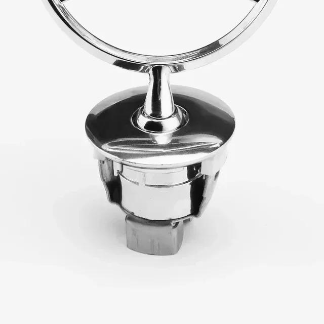 

3D Металева Наклейка на Авто Для Benz C E S Авто Логотип Ангел Стійка на Капот, Металева Наклейка на Авто, Універсальна 3D Емблема срібний