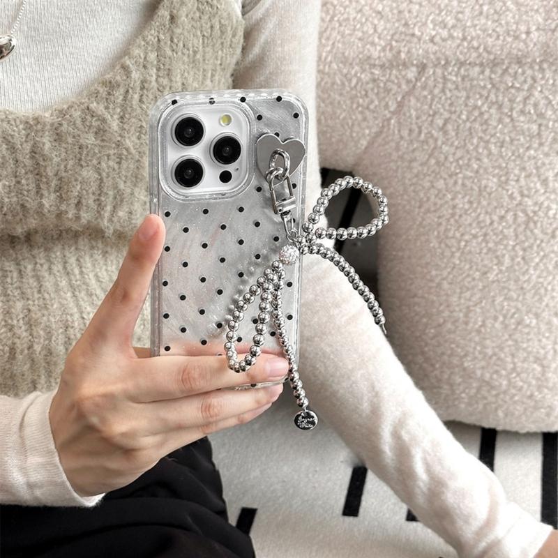 Bowknot Phone Charm Strap Keychain Phone Lanyard String Women Bag Pendant Gift