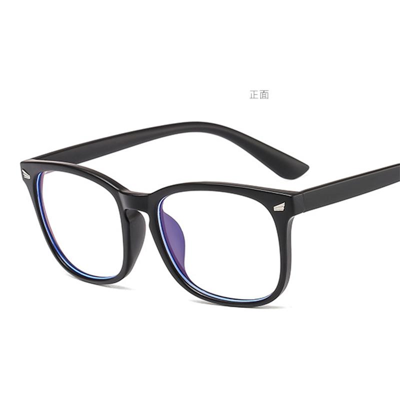 Square Reading Eye Glasses +100 +150 +200 Women Men Myopia Eyeglasses -0.75 -1.0 -1.5 -2.0 Transparent Black Pink Blue