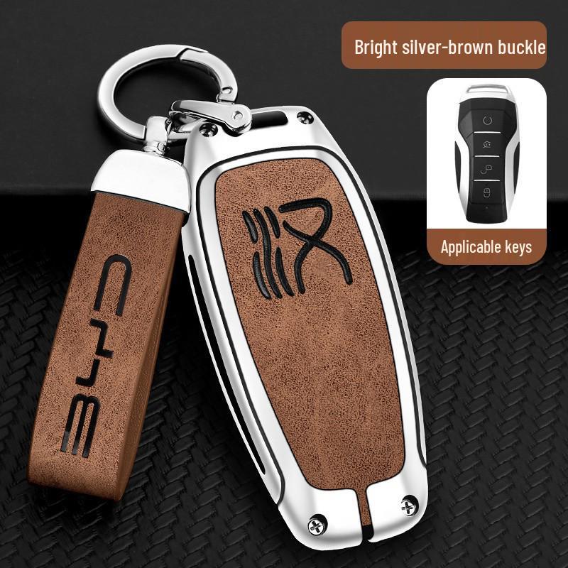 BYD Key Case Metal Shell: Anti-Lost Protection for Song PRO, Han, Tang, Song PLUS, Song MAX, Qin PRO Models.