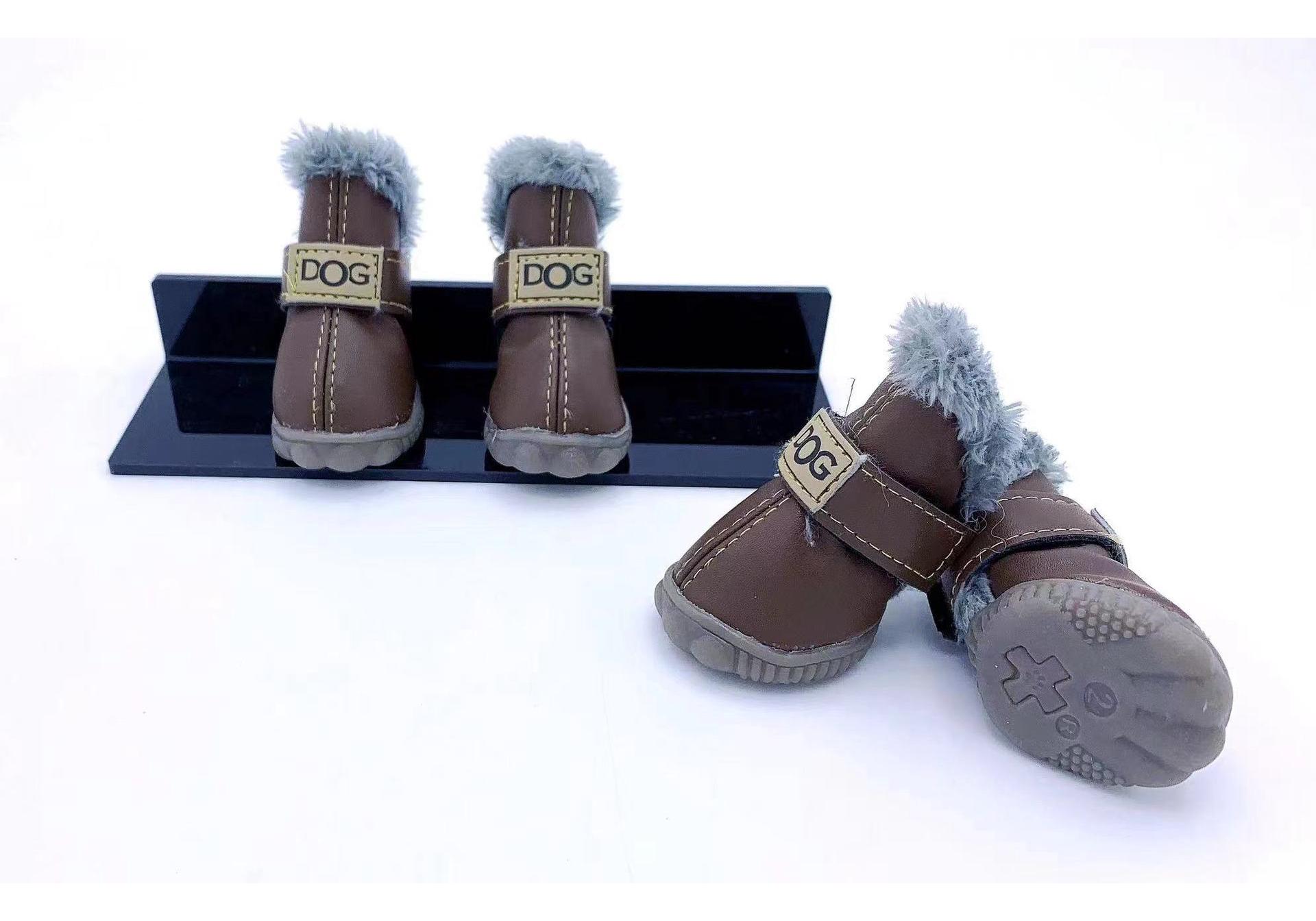 

Winter Dog Boots - Cotton Shoes for Small Breeds (Set of 4) Size 3