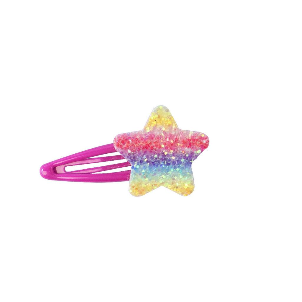 Candy Color Heart & Star Cartoon Bang Hair Clips for Kids