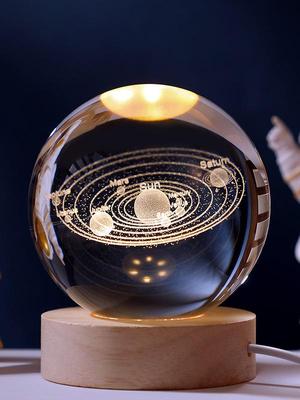 Sternen-Sonnensystem Kristallkugel Nachtlicht - Glasornament & Geburtstagsgeschenk