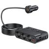 Car Cigarette Lighter Socket Splitter With Switch 128W Car Charger Splitter Multi Ports PD30W QC3.0 Fast Charger Power Adapter