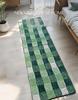 Thickened Checkered Flocked Carpet: Quick-Dry, Anti-Slip Mat for Bedroom and Bathroom