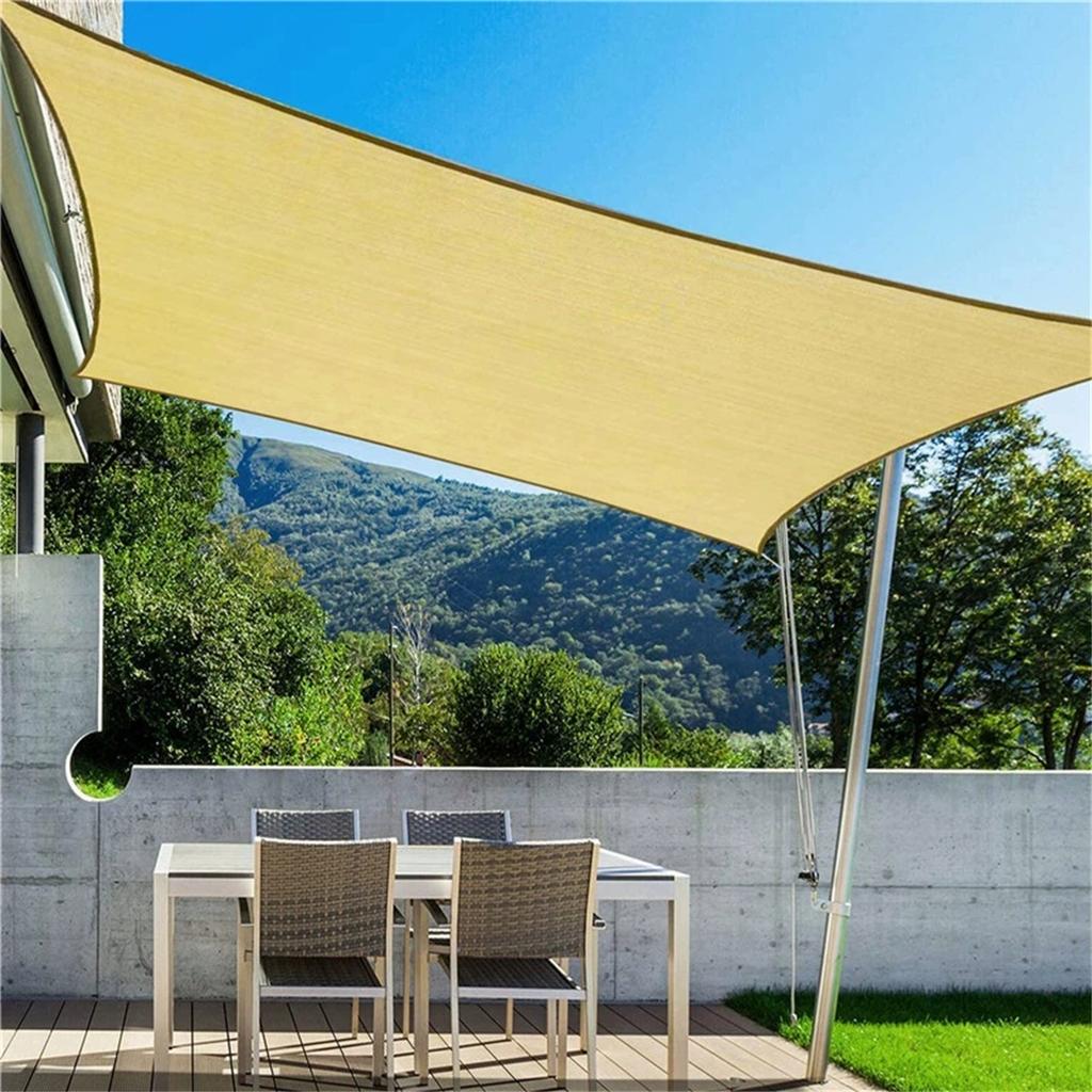 Patio Sun Shade  – Outdoor UV  4-Corner Canopy,  Triangular Shade Cloth for Garden, Pool, and Backyard