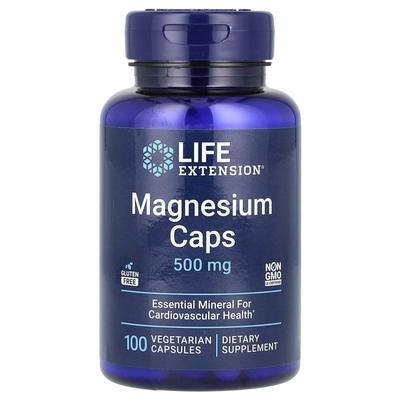 Capsules de Magnésium, 500 mg, 100 Gélules Végétales
