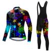 Set Long Sleeve Top Strap Pants Cycling Suit 2026 Autumn Breathable Cycling Suit Set