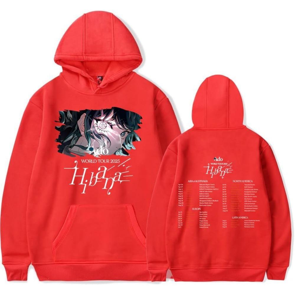 ADO Hibana World Tour 2025 Hoodie for Men/Women Merch Unisex Winter Long Sleeve Sweatshirt Pullover Hooded Streetwear