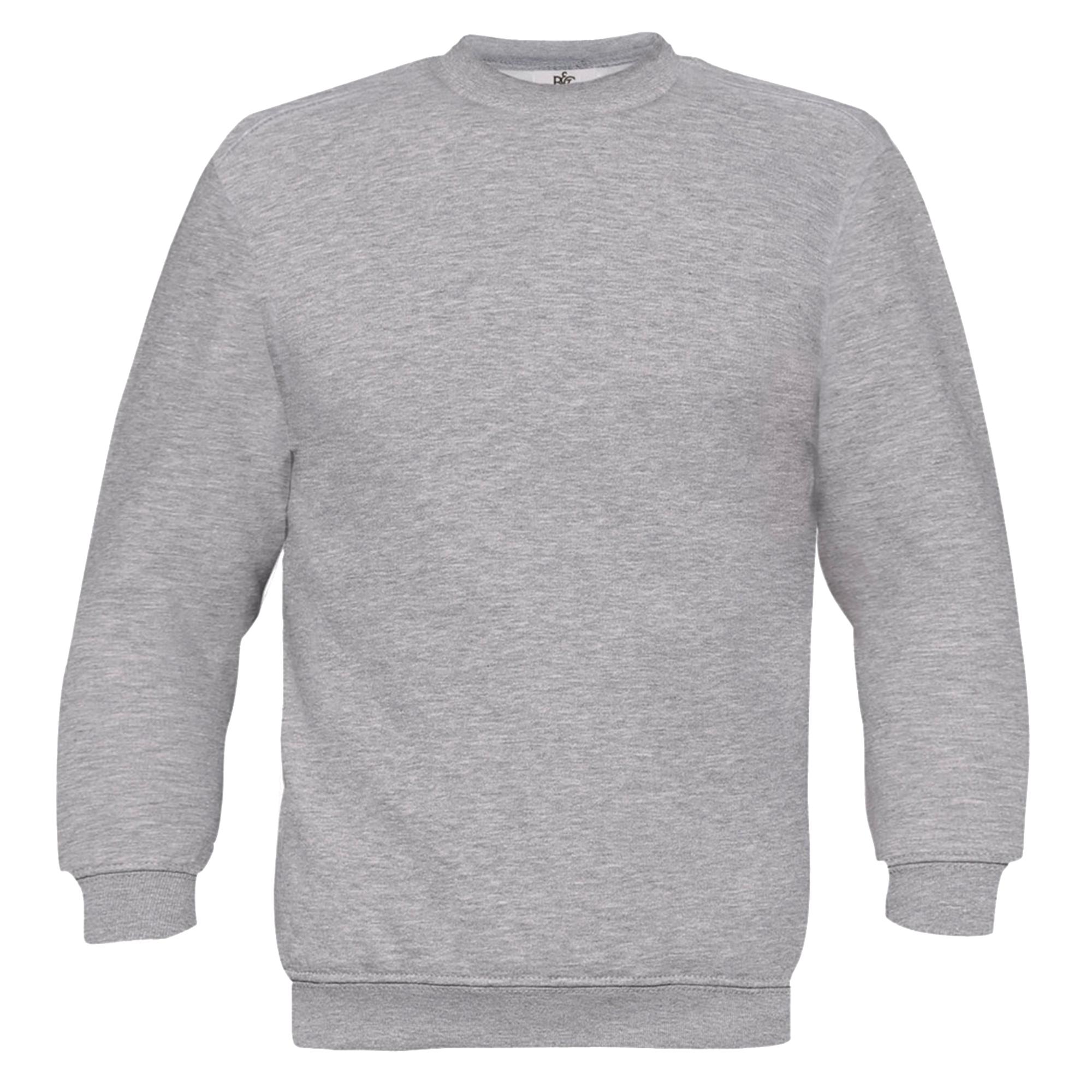 B and C B&C unisex sweatshirt met moderne snit en ronde hals S