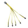 2pc S7 S9 to 5X PCI-E PCIe 6Pin GPU Graphics Card Splitter Power Cable For Miner