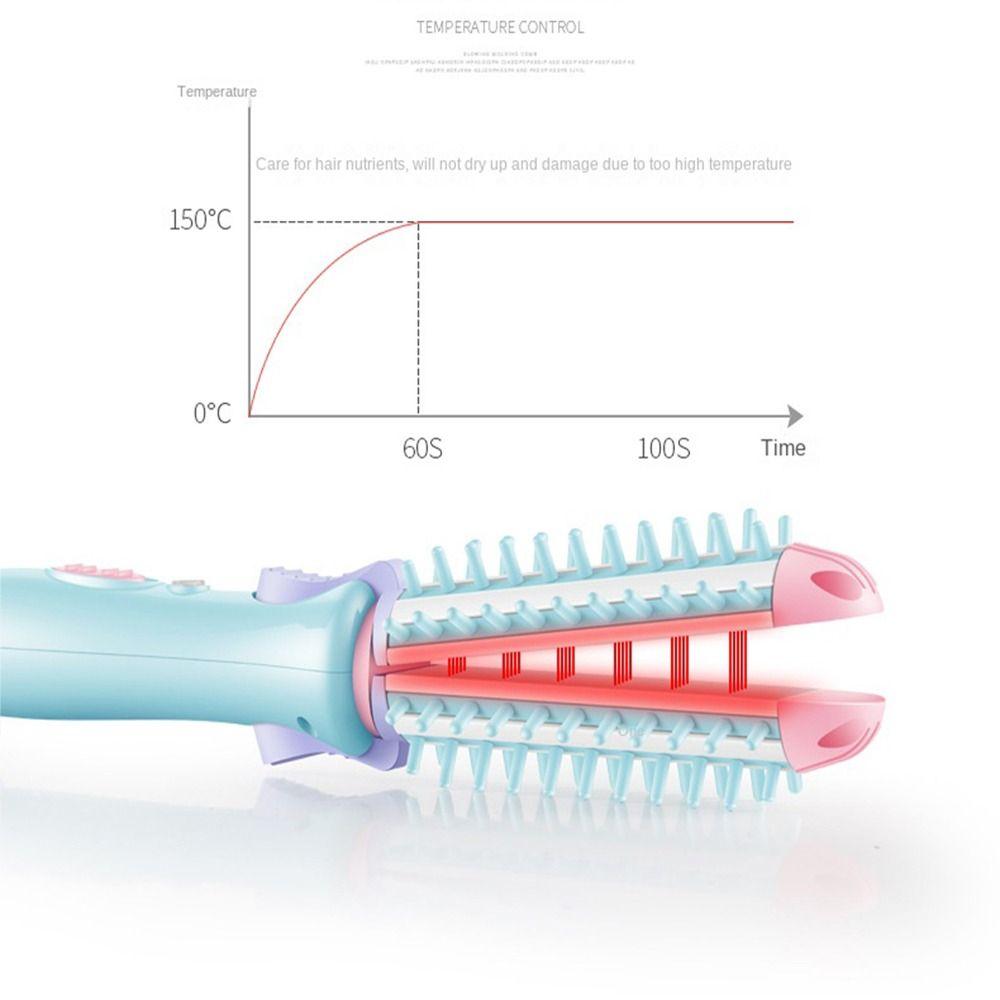 Plancha de pelo con temperatura de calentamiento, cepillo alisador