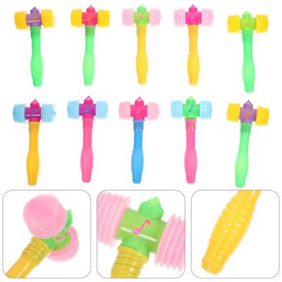 10Pcs Kids BB Hammer Squeaky Hammer Toy Plastic Pounding Hammer Colorful Educational Mallet