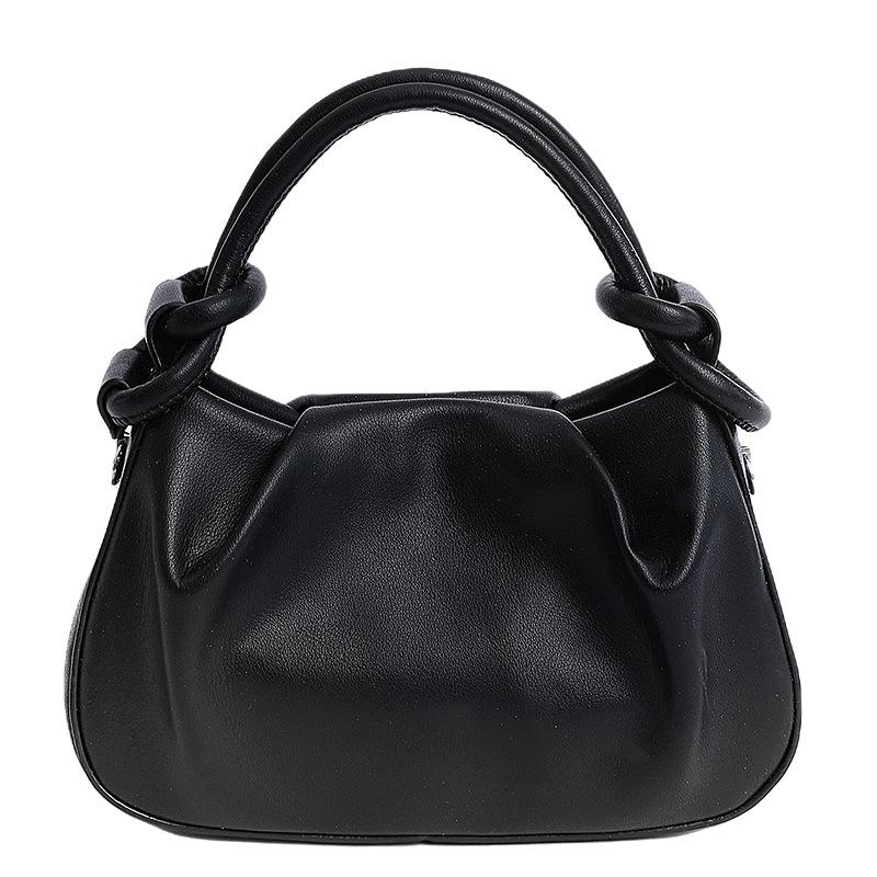 

Fashion handbag pleated cloud bag women s new versatile shoulder messenger bag premium commuter bag чёрный