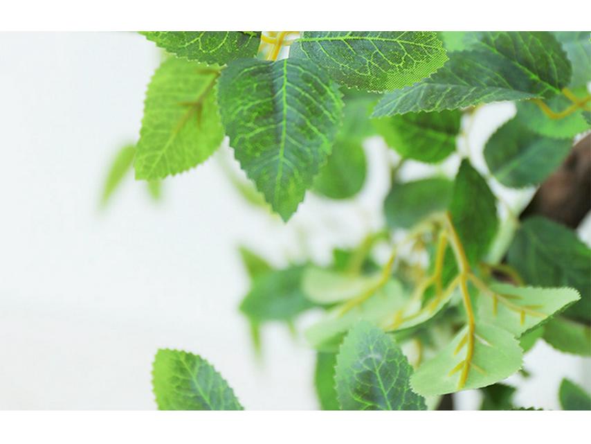 Luxurious Staircase Decor: Bionic Green Rose Vines & Leaves