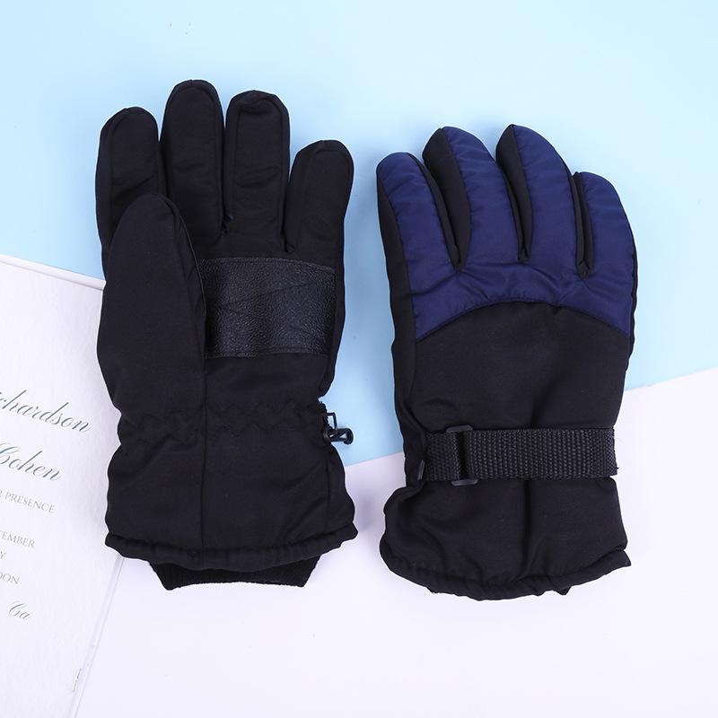 Cold-proof Warm Gloves, Winter Velvet Thickened Riding Men's Cycling Down Cotton Adult Ski Non-slip Gloves