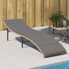 VidaXL Sun Lounger with Cushion Beige 55x199x50 Cm Braided Resin, Sunbed, Reclining Lounger, Daybed 368249