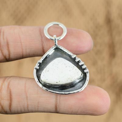 Womens Day Sale 925 Silver Scolecite Stone Handmade Mother New Wedding Pendant