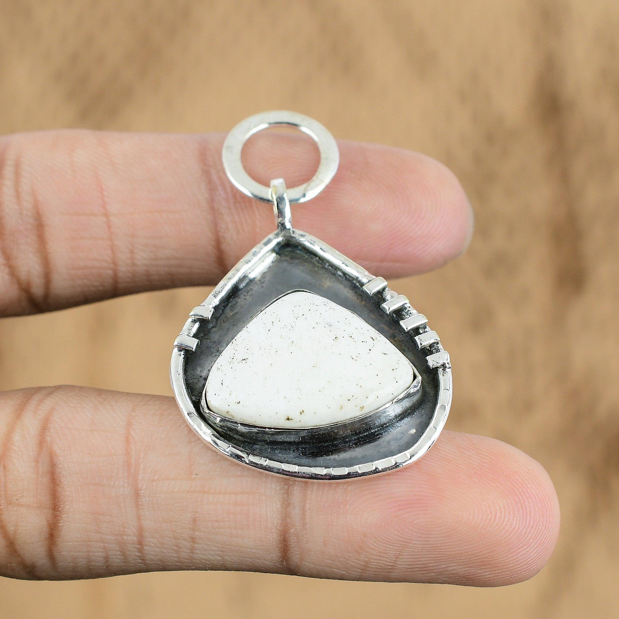 

Womens day Sale 925 Silver Scolecite Stone Handmade Mother New Wedding Pendant