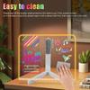 LED Light Up Drawing Board, Erasable Acrylic Panel with 7Color Pen and Night Light,Powered by USB, Ideal for Home And Office Use