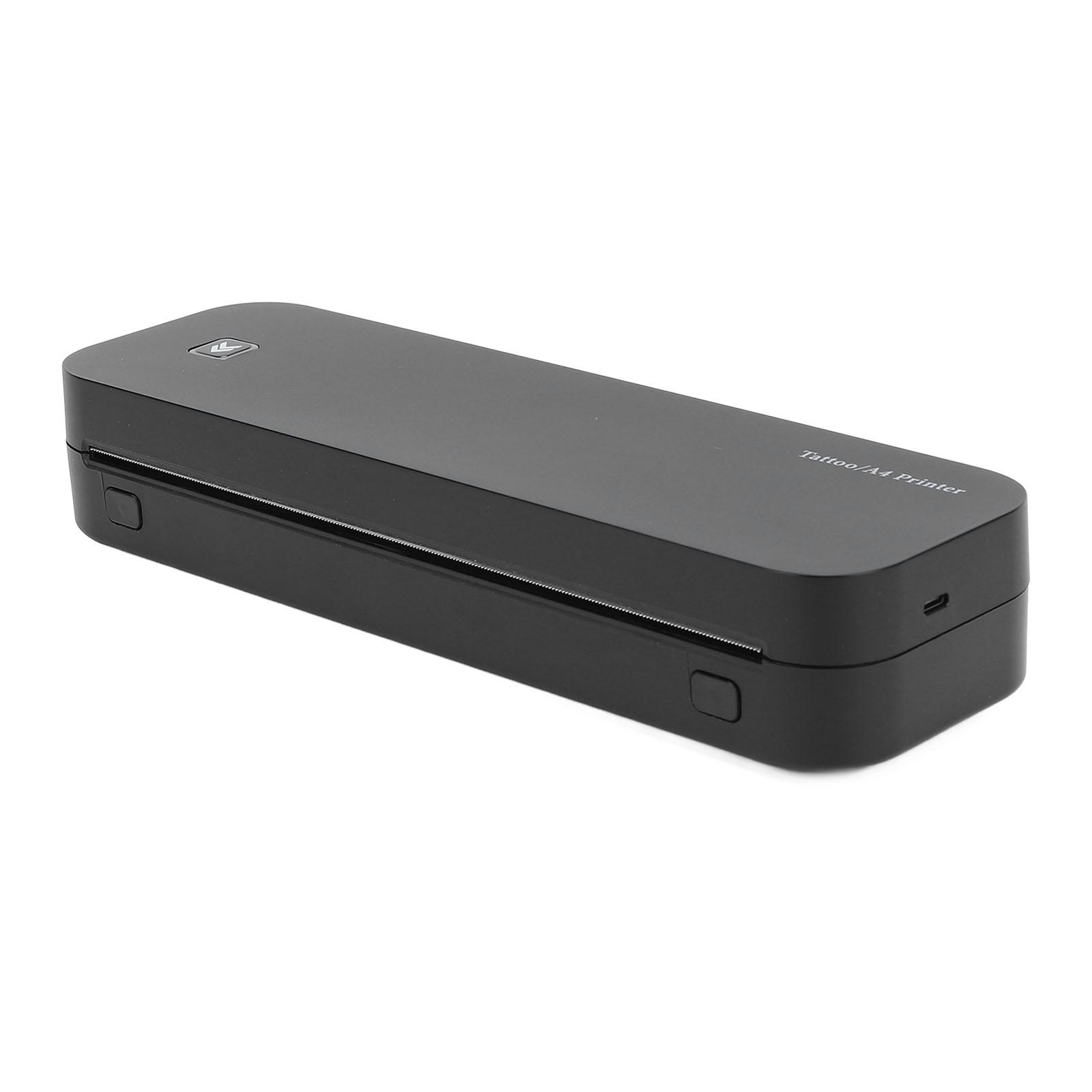 

D80 Bluetooth трафаретный принтер для татуировки портативный без чернил перезаряжаемый 2600 мАч беспроводной термотату чёрный