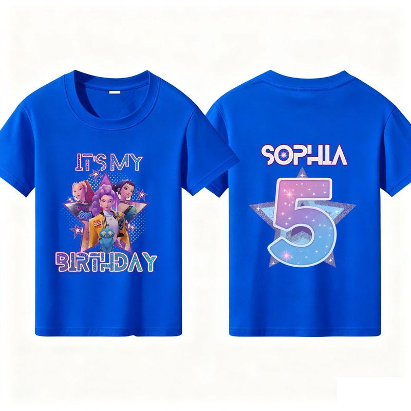 Kpop Demon Hunters Parent Child Short Sleeve T-shirt Cute Kpop Demon Hunters TShirt Harajuku Casual Fashion Kid's Tshirt