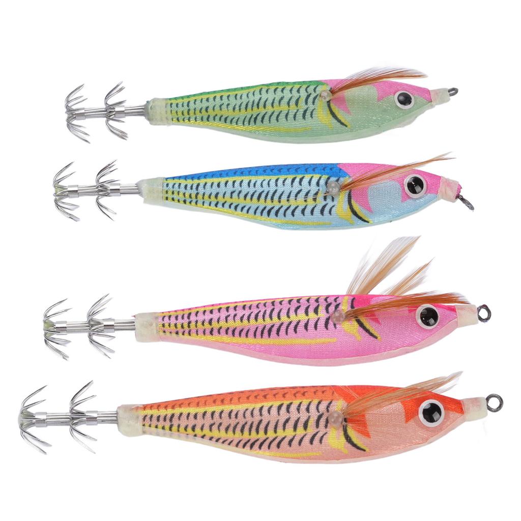 Squid Floating Jig Hooks Plastic and Stainless Steel Streamlined Body Squid Jigs Umbrella Hook for F