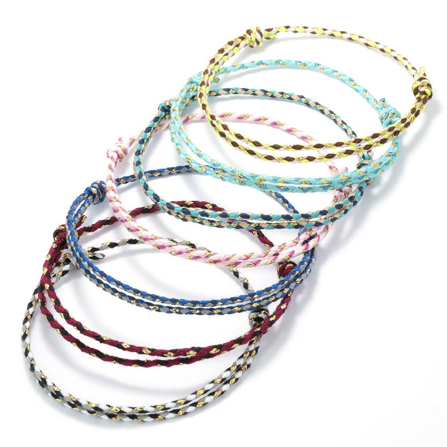 7 Colors Simple Style 2mm Thin String Bracelet For Women Grade A Ethnic Rope Charm Braclet Best Friend Jewelry Girlfriend Gift