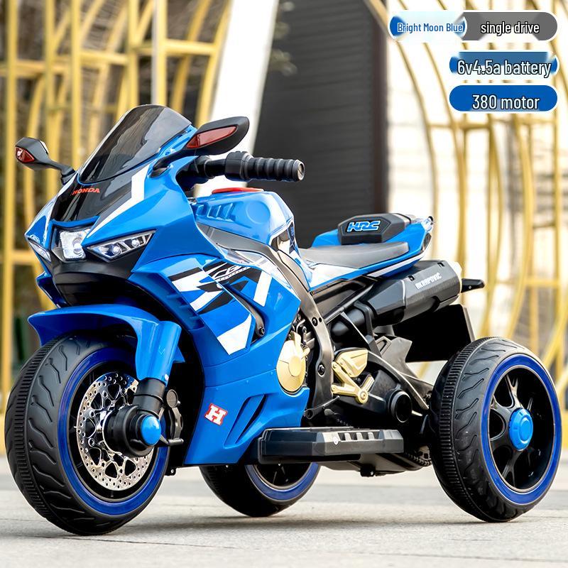 Electric Ride-On Tricycle for Kids with Remote Control, Dual Drive, Rechargeable Battery, Suitable for Boys and Girls.