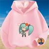 Latest Hatsune Miku New Kids Teens Fashion Cartoon Print Cotton Hoodie Fall Winter Hot Sale Trendy Stylish Best Selling