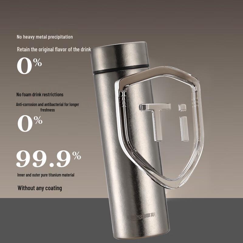 AMOS Pure Titanium Insulated Bottle