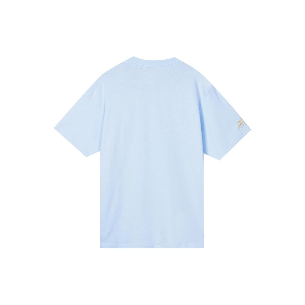 Nike T Shirts Men's Blue Crew Neck Moderate Straight Fit DR7967-441