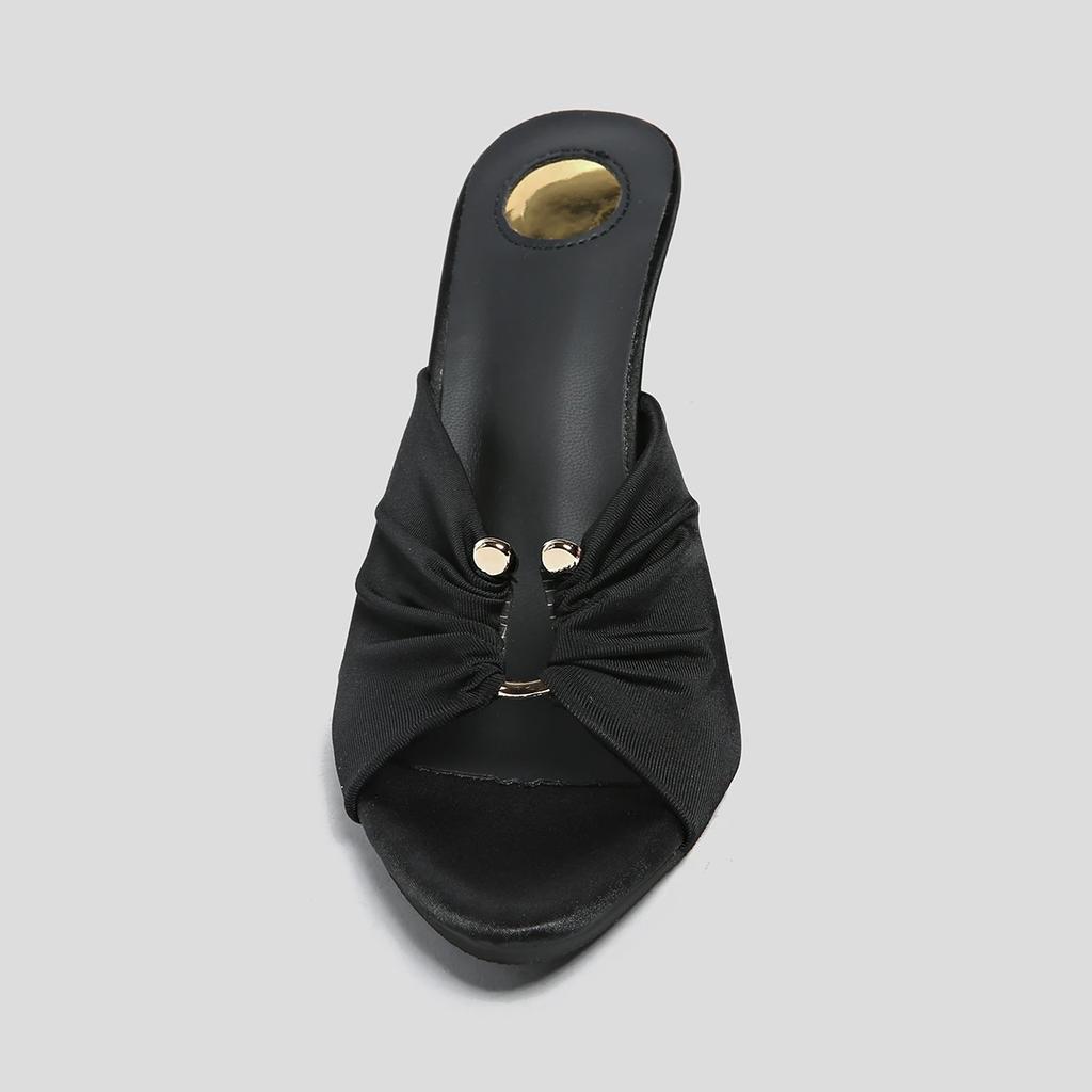 Designer Summer Woman Slippers Fashion Open Toe Thin High Heels Shoes Street Style Stripper Party Slides Zapatos De Mujer