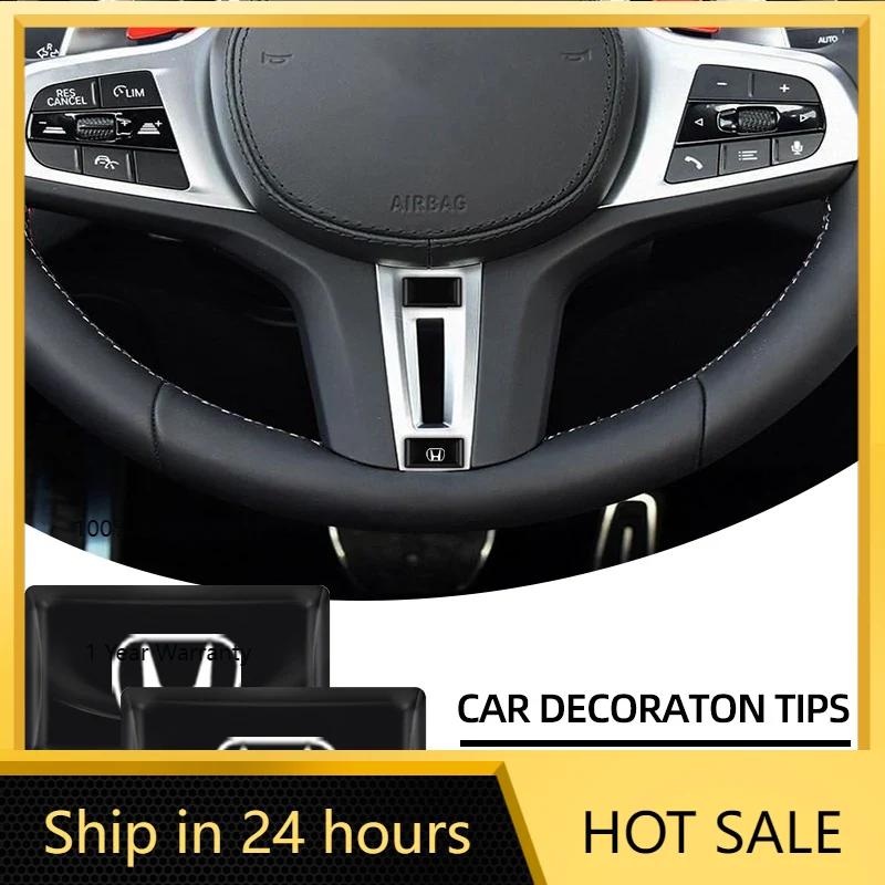 

2025 Hot Car Steering Wheel Small 10pcs Sticker 3D Car Decoration Interior Decal For Honda Fit Mugen Type S R VTEC DOHC Vezel Le 5pcs