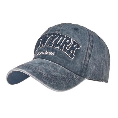 Heißer Verkauf Hut Neue Frühling und Herbst Gewaschener Stoff Baseballkappe Gestickte Buchstaben New York