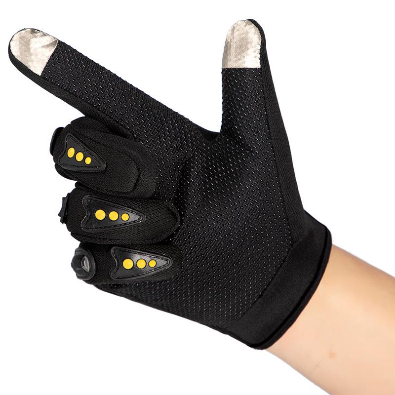 Unisex Full Finger Touch Screen Non-Slip Hard Shell Outdoor Cycling and Motorcycle Gloves