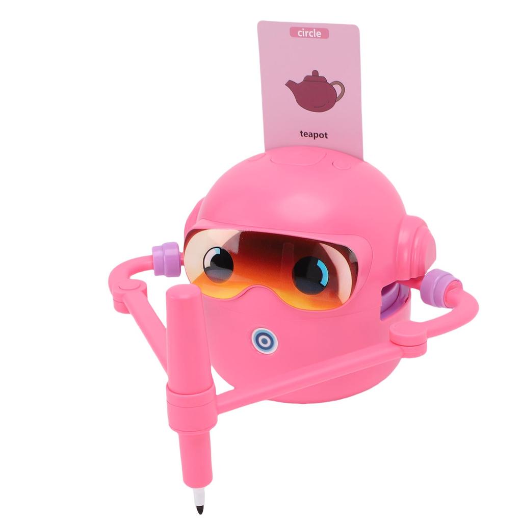 Intelligentes, automatisches Zeichenroboter-Spielzeug, lustige Musik-Lernmaschine mit 100 Karten und 14 bunten Stiften