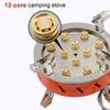 zyzy 12Core Camping Stove 21800W HighPower Gases Burner Stove Backpacking Stove Windproof with